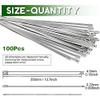 Metal cable ties Zip Ties Releasable Nylon Cable Ties Ma Zip Ties 100 Pcs Multi Purpose Locking Cable Metal Zip Ties Self Locking Stainless Steel Cable Tie Loop Wire Zip Ties Set(4.6mm X 250mm) view 2