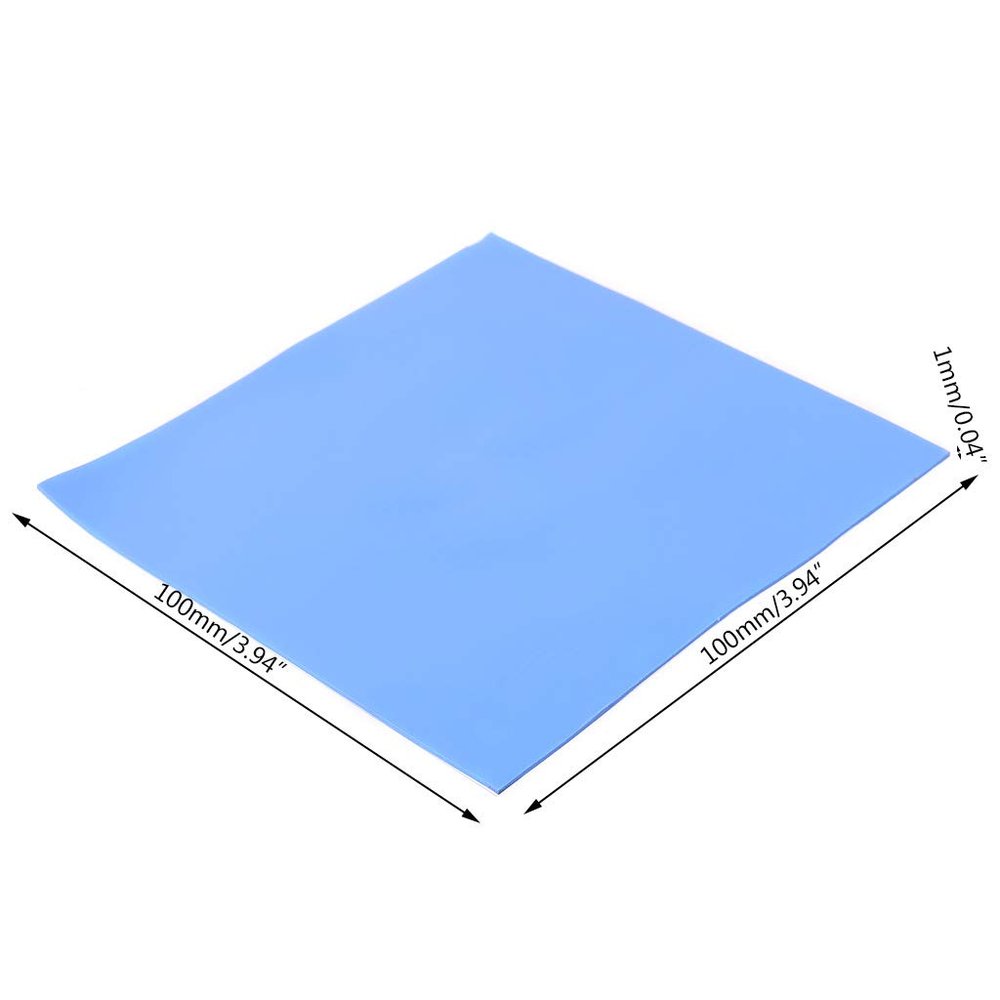 TTTLLNN Thermal Pad 100x100mm Thermal Silicone Pad with Thickness of 1mm Non Conductive Heatsink Cooling Pad for Laptop CPU GPU