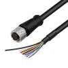 M12 17-Pin Female A-Coded Pigtail Cable, 30M (98.4FT) Shielded IP67 PVC IO Trigger Power Line for Sick Banner Cognex Datalogic Matrix Vision Sensors view 1