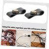 LIFKICH 72pcs Retro Leather Cord Organizer Data Cable Storage Soft Pu Material Cable Holder Clip Power Cord Organizer view 4