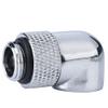 plplaaoo Water Cooling Fitting, Sturdy Brass Tube Fitting 90 Degree Angle Rotary G1/4 Thread Elbow Tube Fitting Connector Chrome Plated Brass for PC Water Cooling System Hose Connector (Silver) view 4