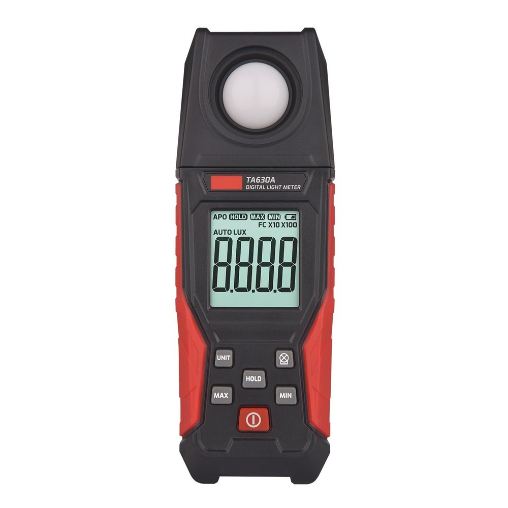 LIBODD Luminometer Digital Light Meter Illuminance Lux Meter with Record 0~200,000 Measurement Range Flexible Sensor Light Tester(TA630A)