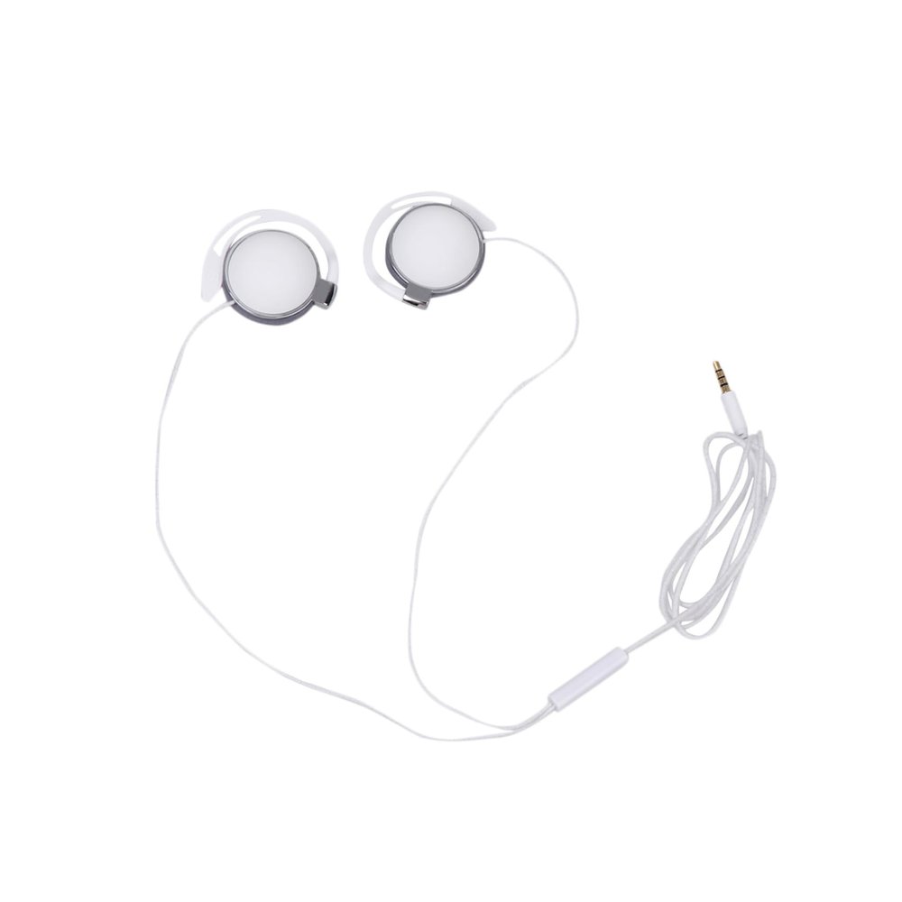 BELLIFFY Creative Sports Earphone Wired Headset Lightweight Aural Design with Noise Reduction Sweat-Resistant for Active Use Compatible with Multiple Music Platforms White