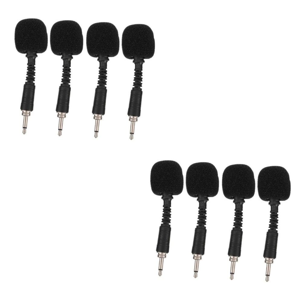 CIMAXIC 2sets Live Singing Microphone Recording Mic Soft Sponge Head Pc Phone Compatible 4pcs*2