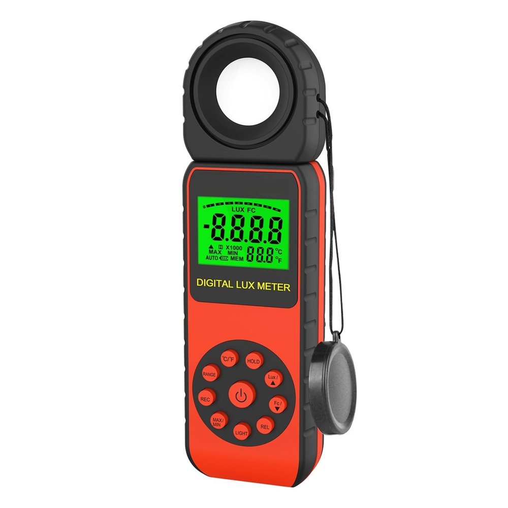 LIBODD Light Meter Illuminance Meter Measure Light Max Value Display 3999(Ranges:1-400,000Lux) 270 Rotated Sensor Data Storage