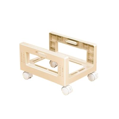 tanyunji001 Adjustable Monitor Stand PC Tower Stand, PC Tower Stand Holder with Rolling Caster Wheels, Mobile CPU Stand for Floor Carpet Gaming PC Case Arm Monitor(White)