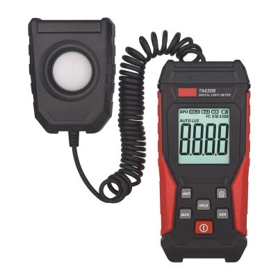 LIBODD Luminometer Digital Light Meter Illuminance Lux Meter with Record 0~200,000 Measurement Range Flexible Sensor Light Tester(TA630B)