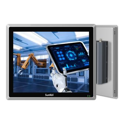 SunKol 12.1" Industrial Embedded Panel PC, IP65 Fanless Touch All in One Computer, Windows 11 Pro, Auto Power-on, 2xLAN,HDMI,6xUSB,2xRS485,4xRS232 (I3-10110U, 8GB RAM 256GB SSD)