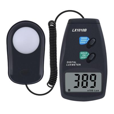 LIBODD Digital Light Meter 3 Range LX-1010B Digital Meter/Digital Illuminance Meter 0-50000 Lux Photometer Exposure Remote Control