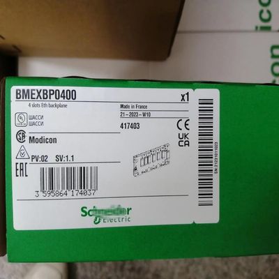 BMEXBP0400 Rack, 4 Slots, Ethernet Backplane BMEXBP0400 Sealed in Box 1 Year Warranty