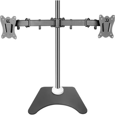 TV Stand TV Unit, Dual Screen Monitor Desk Mount, Fully Adjustable Monitor Arm Stand for 20-27 Inch TVs, Holds 2 Screen Up to 10kg/22lbs TV Mount TV Stand