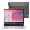 acer Chromebook 315 15.6 HD Laptop | Intel Pentium N6000 1.1GHz|Intel UHD Graphics | 720p Webcam | Sleeve | Silver | 4GB RAM | 128GB SSD | Chrome OS | Bundle with USB 3.0 Hub view 2