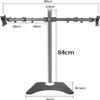 TV Stand TV Unit, Dual Screen Monitor Desk Mount, Fully Adjustable Monitor Arm Stand for 20-27 Inch TVs, Holds 2 Screen Up to 10kg/22lbs TV Mount TV Stand view 2