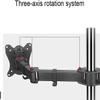 TV Stand TV Unit, Dual Screen Monitor Desk Mount, Fully Adjustable Monitor Arm Stand for 20-27 Inch TVs, Holds 2 Screen Up to 10kg/22lbs TV Mount TV Stand view 3