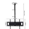 TV Stand TV Unit, TV Ceiling Mount, Adjustable Tilt Swivel TV Bracket for 37to 65" LCD Flat Screen and Curved TVs, Apply to Shopping Mall/Workplace/Street Shop TV Mount TV Stand view 2