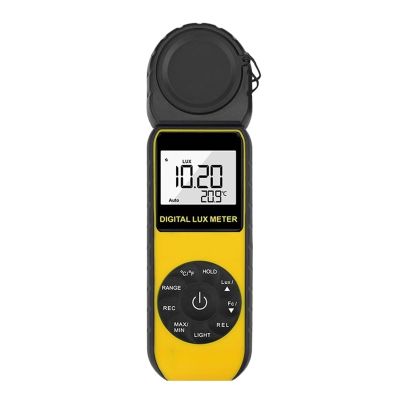 LIBODD Digital Illuminance Light Meter Lux Meter Measure 0.01~400,000 Lux Temp with 270 Rotated Sensor Light Tester