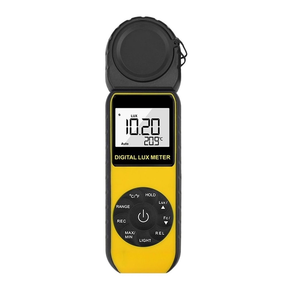LIBODD Digital Illuminance Light Meter Lux Meter Measure 0.01~400,000 Lux Temp with 270 Rotated Sensor Light Tester
