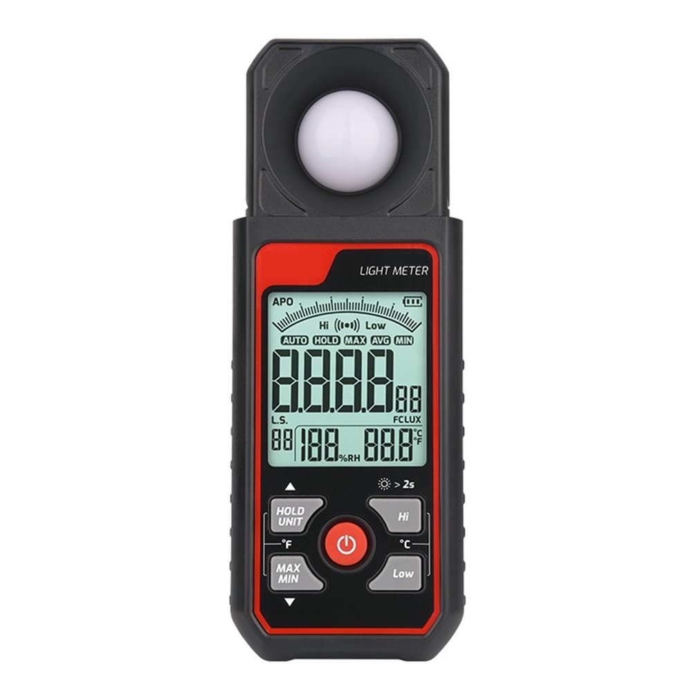 LIBODD TA631A/B Didital Light Meter Photography Luxmeter 300000LUX Illuminometer Lux/FC Measure Photometer Enviromental Tester(TA631B)