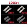 25/50/100sets 3.5 Terminal Car Electrical Wire Connector Diameter 3.5mm Female + Male + Case Cold Press Crimp Terminal(100Sets (400pcs)) view 2