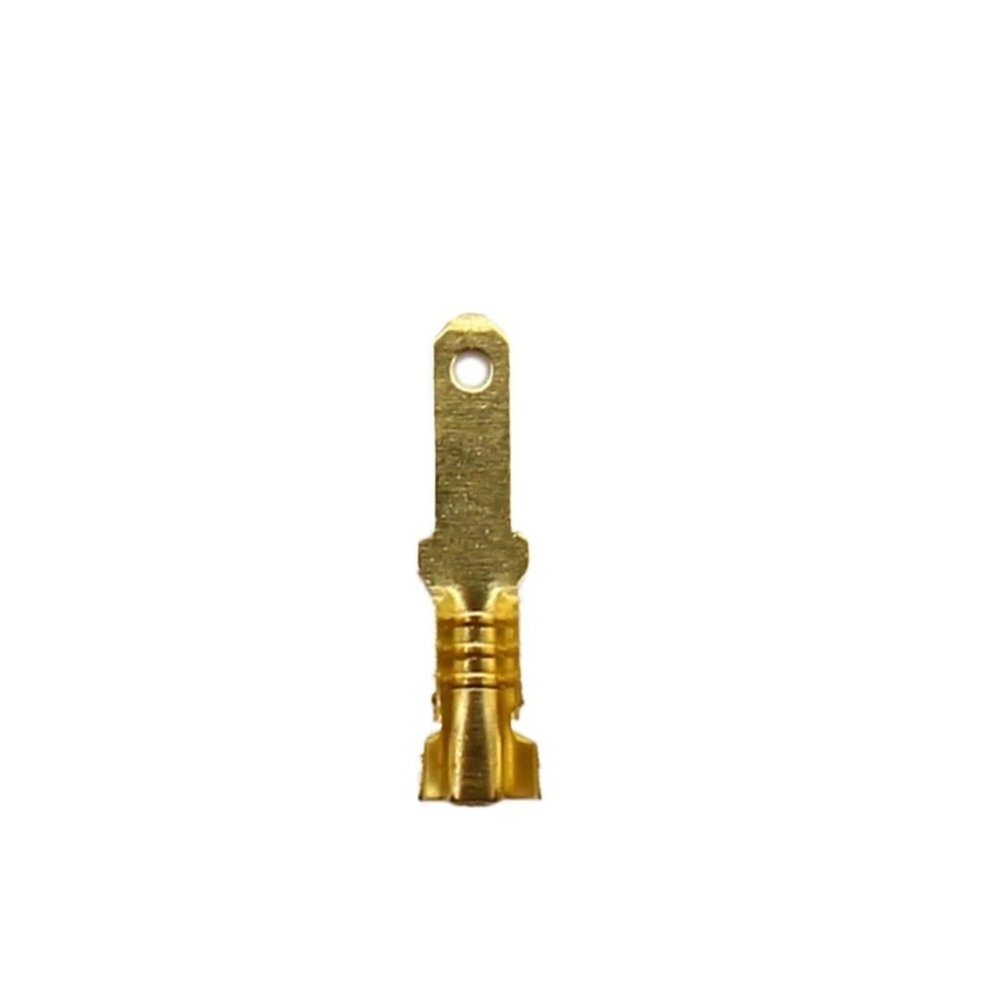 100Pcs/Lot 2.8/4.8/6.3mm Car Electric Wire Connectors and Insulating Sheath Female and Male Crimp Brass Terminal(2.8 Male 100PCS)