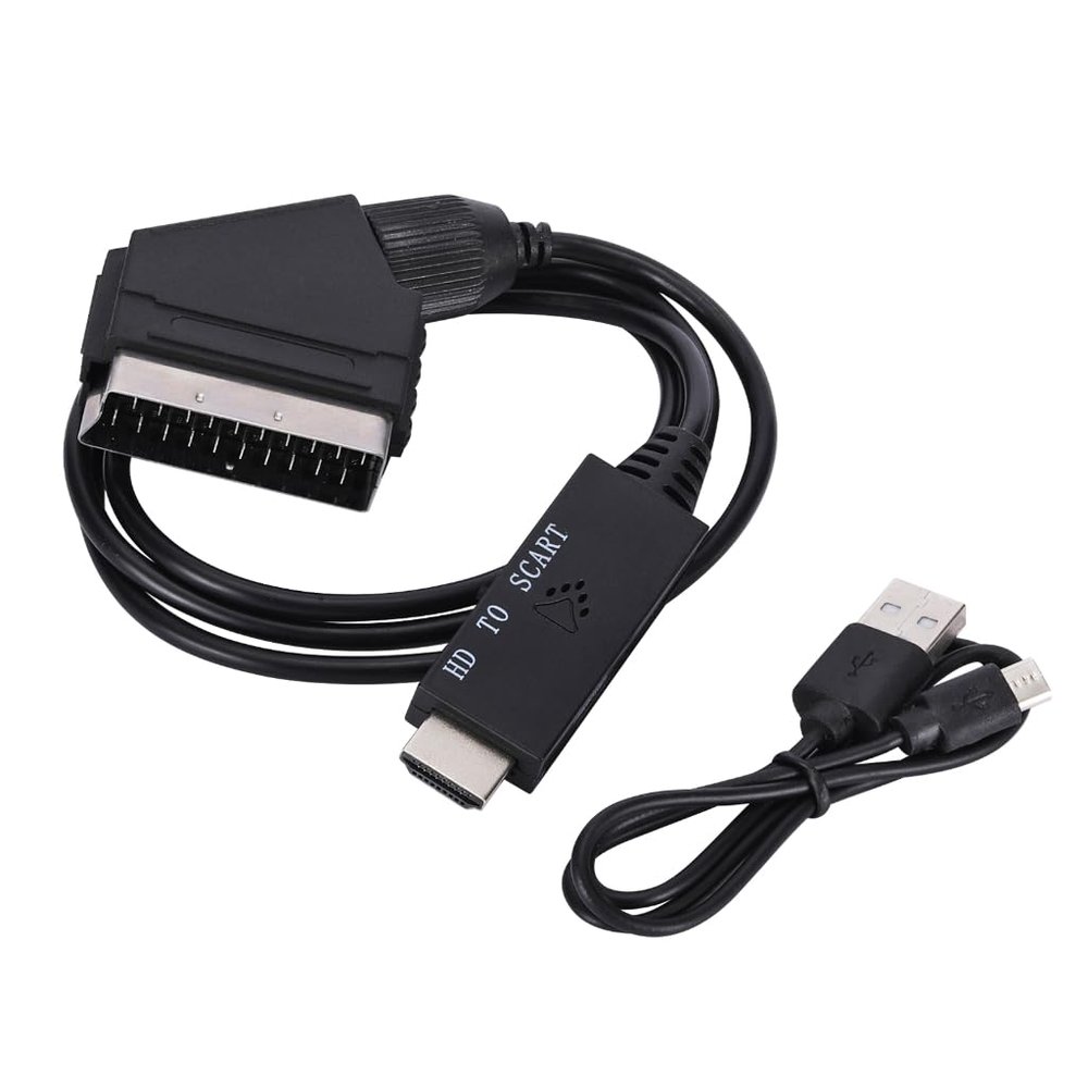 XAGMODSHN Flexible HDMI-Compatible to Scart Adapter Converter Scart Outputs Video Adapter Converter Small Size Easy to Carry