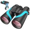 15x55 UHD Binoculars for Adults High Powered with Phone Adapter - Large View, BAK4 Prism, Waterproof, Lightweight for Bird Watching, Hunting, Cruise, Travel, Sports (Blue) view 1