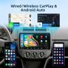 [2G+64G] 10.36 inch Android Single Din Car Stereo, 10 inch Touch Screen Radio with Wireless Carplay/Android Auto/EQ Audio/SWC/Bluetooth/WiFi/FM RDS Radio view 3
