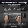 MCHOSE G98 PRO Wireless Mechanical Keyboard, Tri-Mode Connection Gaming Keyboard, Hot Swappable Custom Gasket Structure Pre-lubed Linear Switches Double Shot PBT Keycaps RGB LED Backlit Gradient Black view 2