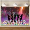 9x6ft Disco Backdrop Disco Dance Photography Background for Disco Party Birthday Backdrop Neon Night Vintage Let's Glow Crazy Shining Photo Booth Background Photo Shot Props view 4