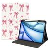 JOYLAND Cute Pad Case for iPad Pro 11 inch (2018/2020/2021/2022),Love&Bow Pattern Anti-Scratch Shockproof Premium Folio Stand Case with Pencil Holder,Auto Wake/Sleep view 1