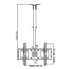 tv Wall Mount TV Ceiling Mount Bracket, Full Motion 360 Rotation TV Mount, Fits Most 20-32inch TVs, Max 200x200mm view 2
