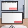 Projector Screen with Stand, Indoor Outdoor Tripod Movie Screen, 60/72inch 4:3/16:9 4K HD Projection Screen Stand Wrinkle-Free Height Adjustable Portable Screen for 4K HDTV Movie Theater Home(4:3 60in view 4