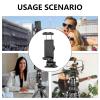 Adjustable Cell Phones Clip Clamp Holder for Photography Built-in Double Cold Shoe Mount Support 360 Degree Rotation view 2