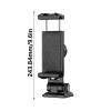 Adjustable Cell Phones Clip Clamp Holder for Photography Built-in Double Cold Shoe Mount Support 360 Degree Rotation view 3