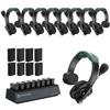 Hollyland Solidcom SE PRO 9-Users ENC Noise Cancellation Wireless Intercom Headset System 1312ft Team Communication with 3.5mm Single Ear Headset for Movie Shoot Live Show (1.9GHz Version) view 1