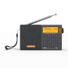 XHDATA D808 Portable AM FM SW LW Air Band Radio SSB RDS Multi Band Radio Speaker with LCD Display Alarm Clock External Antenna (Grey) view 1