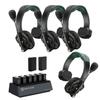 Hollyland Solidcom SE PRO 4-Users ENC Noise Cancellation Wireless Intercom Headset System 400m/1312ft Team Communication with 3.5mm Single Ear Headset for Movie Shoot Live Show (1.9GHz Version) view 1