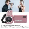 Video Camera Camcorder, 16X Digital Zoom Vlogging Camcorder, 2K Camcorder 48MP 16X Digital Video Camera, Mini 48MP DV Camera with 2.4 inch Screen 270 Degree Rotation for Beginner view 4