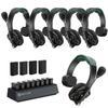 Hollyland Solidcom SE PRO 6-Users ENC Noise Cancellation Wireless Intercom Headset System 1312ft Team Communication with 3.5mm Single Ear Headset for Movie Shoot Live Show (1.9GHz Version) view 1