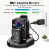 BOBLOV HD66/D7 2K Body Camera, Dual Batteries and Charging Dock,Outdoor Camera with 170 Wide-Angle Lens(128GPS) Dual Shoulder Mount, Body Worn Camera Vest Mount, for All Brand Body Camera view 3