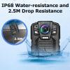 BOBLOV HD66/D7 2K Body Camera, Dual Batteries and Charging Dock,Outdoor Camera with 170 Wide-Angle Lens(128GPS) Dual Shoulder Mount, Body Worn Camera Vest Mount, for All Brand Body Camera view 4