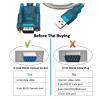 ACGTUY USB to RS232 COM Serials Adapter Port Serials PDA 9 Pin DB9 Cable Adapter Support Windows 10 8 7Mac Linux FT232 1.5m(Black) view 3