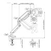 Adjustable Monitor Stand Single Monitor Mount Arm with Mounting Adaptor Brackets, Fit Max 32Screens Without Mounting Holes, Adjustable Gas Spring Single Monitor Desk Mount Monitor Mount Monitor Arm view 2