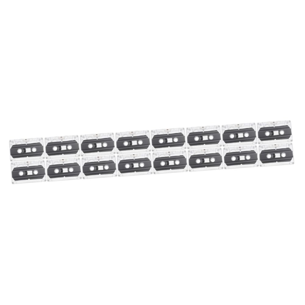 FELTECHELECTR 16pcs Retro Recording Fun Cassette Tapes Blank Audio Cassettes Organize Label Case