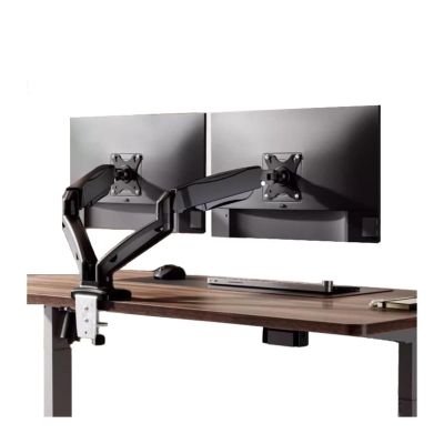Adjustable Monitor Stand 17"-32" Dual Monitor Stand for Desk, Adjustable Gas Spring Double Monitor Mount Holds up to 19.8 lbs, with VESA 75/100mm with C-clamp& Grommet Monitor Mount Monitor Arm