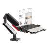 Adjustable Monitor Stand Laptop Mount with Adjustable Tray for 10-17Notebook, Full Motion Gas Spring Mount Arm for 17-32Monitor (Within 4.4~22.0lbs), C-Clamp and Grommet Base Monitor Mount Monitor A view 1