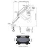 Adjustable Monitor Stand Laptop Mount with Adjustable Tray for 10-17Notebook, Full Motion Gas Spring Mount Arm for 17-32Monitor (Within 4.4~22.0lbs), C-Clamp and Grommet Base Monitor Mount Monitor A view 2