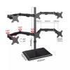 Adjustable Monitor Stand 6 Monitor Mount Desk Stand, Height Adjustable Steel Monitor Stand with Full Articulation Mount Arm for Most 17-32" Monitors, Holds up to 19.8lbs per Arm Monitor Mount Monitor view 2