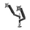 Adjustable Monitor Stand 15-27inch Dual Monitor Mount, Ergonomic Full Motion Dual Monitor Arm Desk Mount with C-clamp and VESA 75/100mm, Max 14.3 lbs Each Arm Monitor Mount Monitor Arm(40cm) view 1