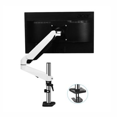 Adjustable Monitor Stand Single Monitor Arm, Monitor Desk Mount Stand for 15"-32" Screens Holds 4.4-17.6 lbs, Fully Adjustable Gas Spring Monitor Mount with Grommet Base Monitor Mount Monitor Arm(300m